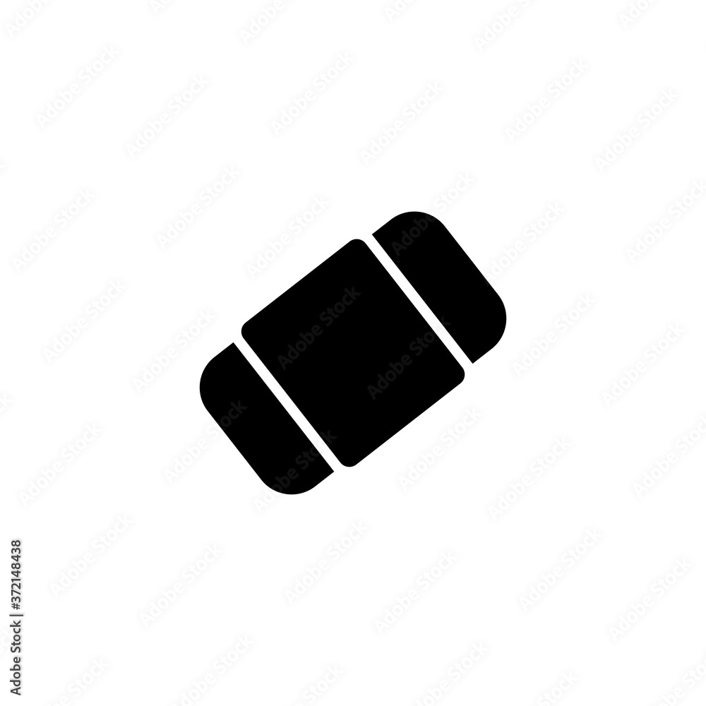 eraser icon isolated on white background, simple line icon for your work. eraser icon isolated on white background, simple line icon for your work.