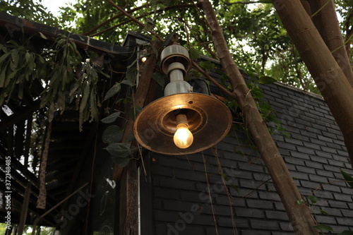 old lamp on the wall