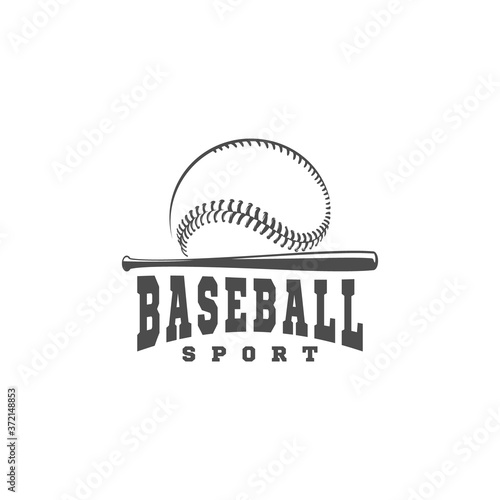 baseball sport silhouette logo 