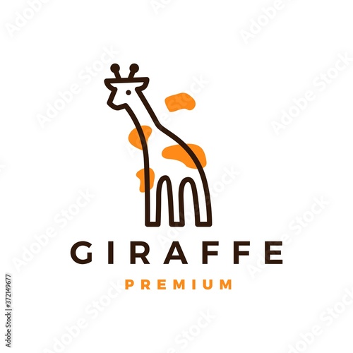 giraffe logo vector icon illustration