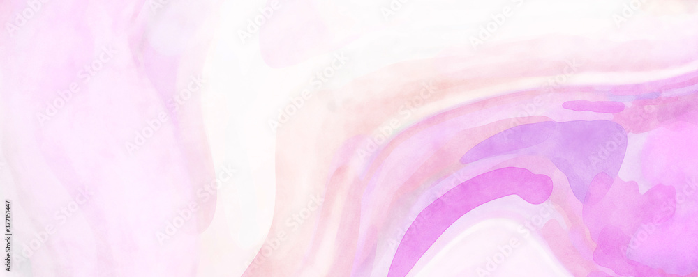 Watercolor abstract painting with pastel colors. Soft color painted illustration of calming composition for poster, wall art, banner, card, book cover or packaging. Modern brush strokes painting.