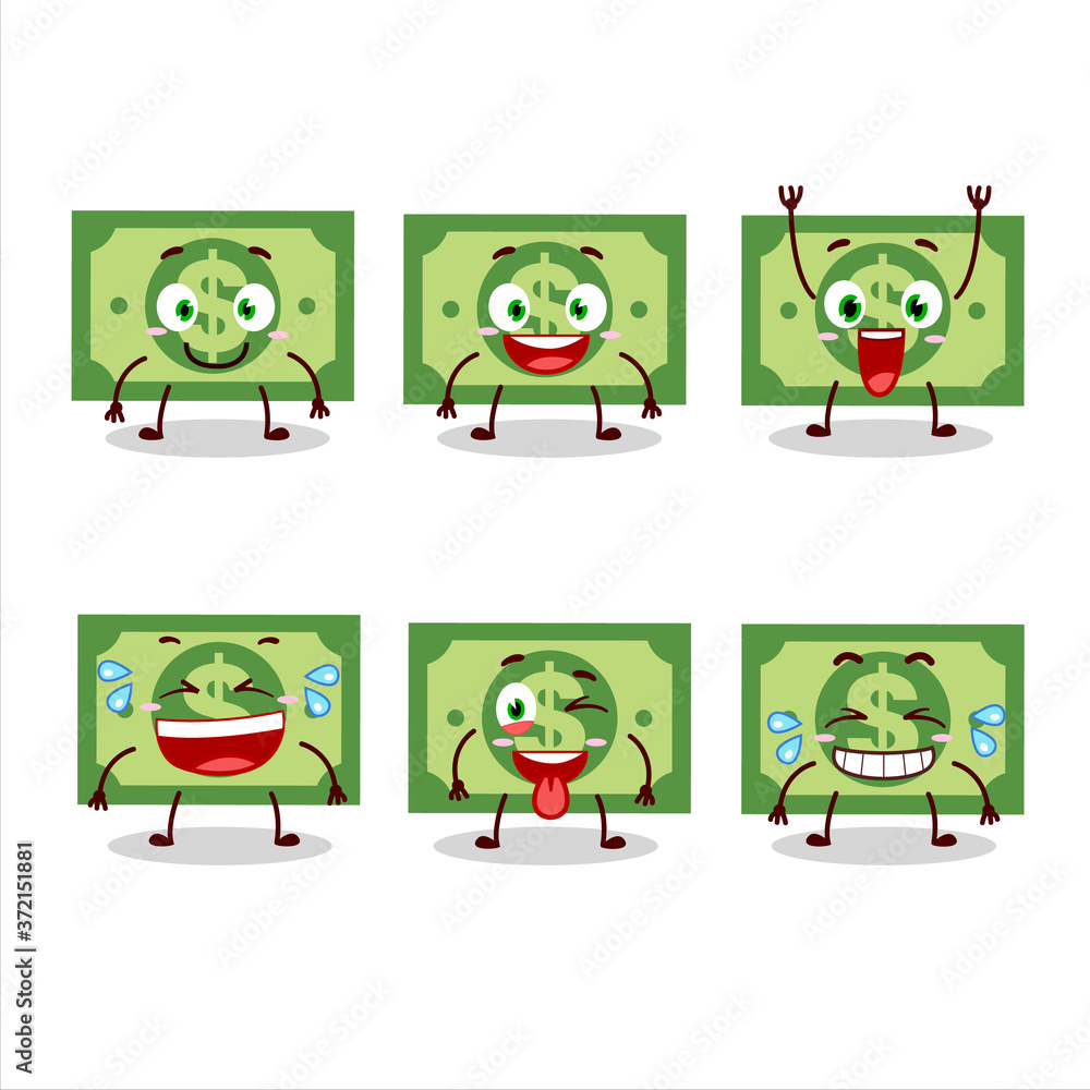 Cartoon character of money with smile expression Cartoon character of money with smile expression