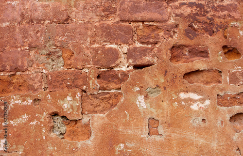 Ancient brickwork as background
