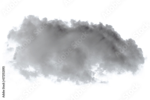 large white fluffy cloud isolated on white