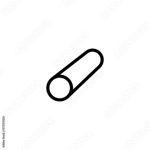 tube thin icon isolated on white background, simple line icon for your work.