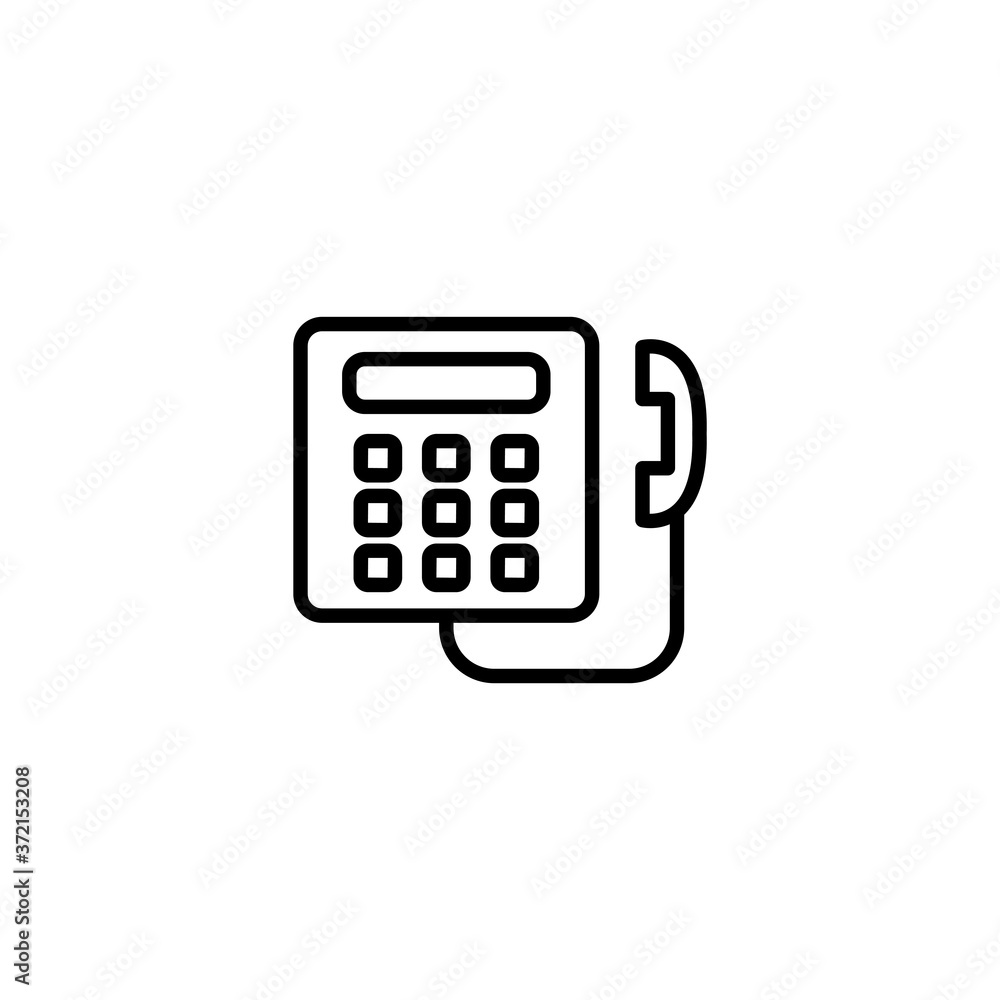 phone thin icon isolated on white background, simple line icon for your work. phone thin icon isolated on white background, simple line icon for your work.
