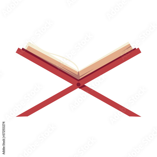 Isolated quran book vector design