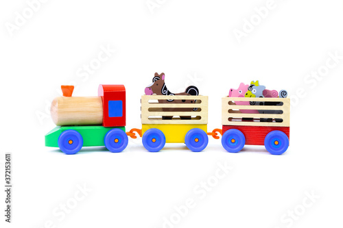 Wooden train toy