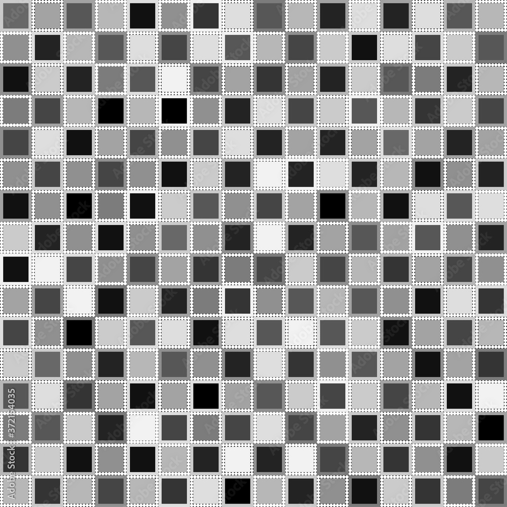 Fototapeta premium Abstract Grey And White Square Pattern Background, Square Bricks