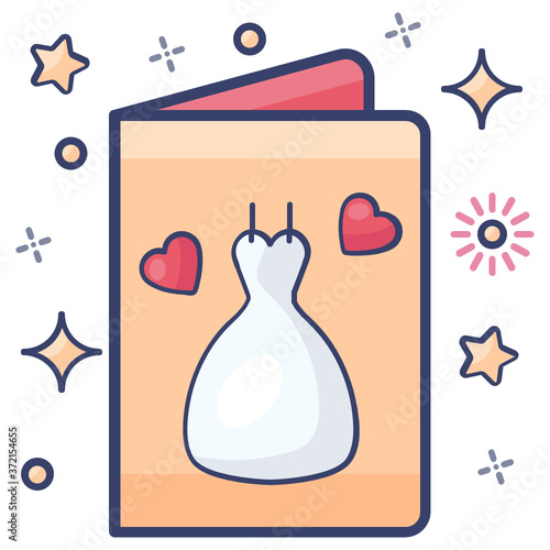 
Request that tempts someone to do something, invitation flat vector 
