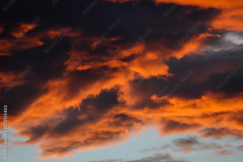 Fototapeta premium 夏の綺麗な青空と鮮やかな夕焼け