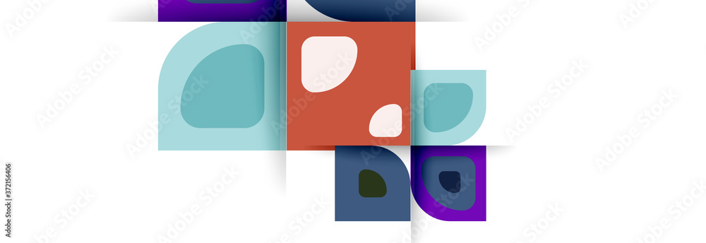 Set of vector modern geometric abstract backgrounds with repeating abstract round shapes patterns and shadow effects Set of vector modern geometric abstract backgrounds with repeating abstract round shapes patterns and shadow effects