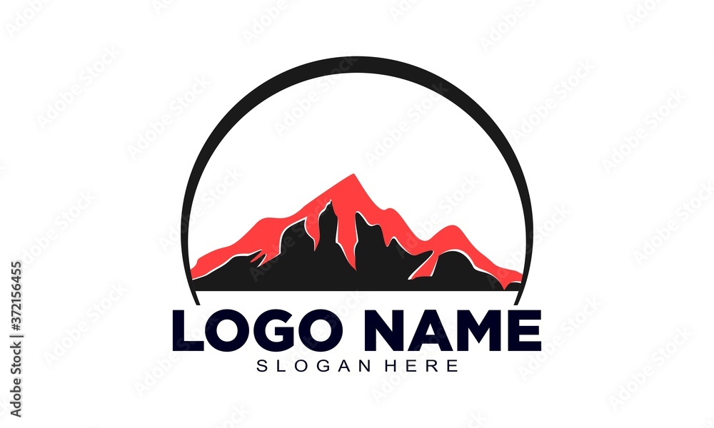 Mountain vector logo design