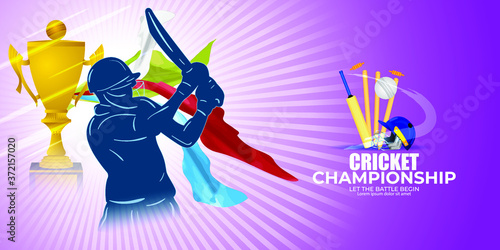 VECTOR ILLUSTRATION FOR CRICKET CHAMPIONSHIP