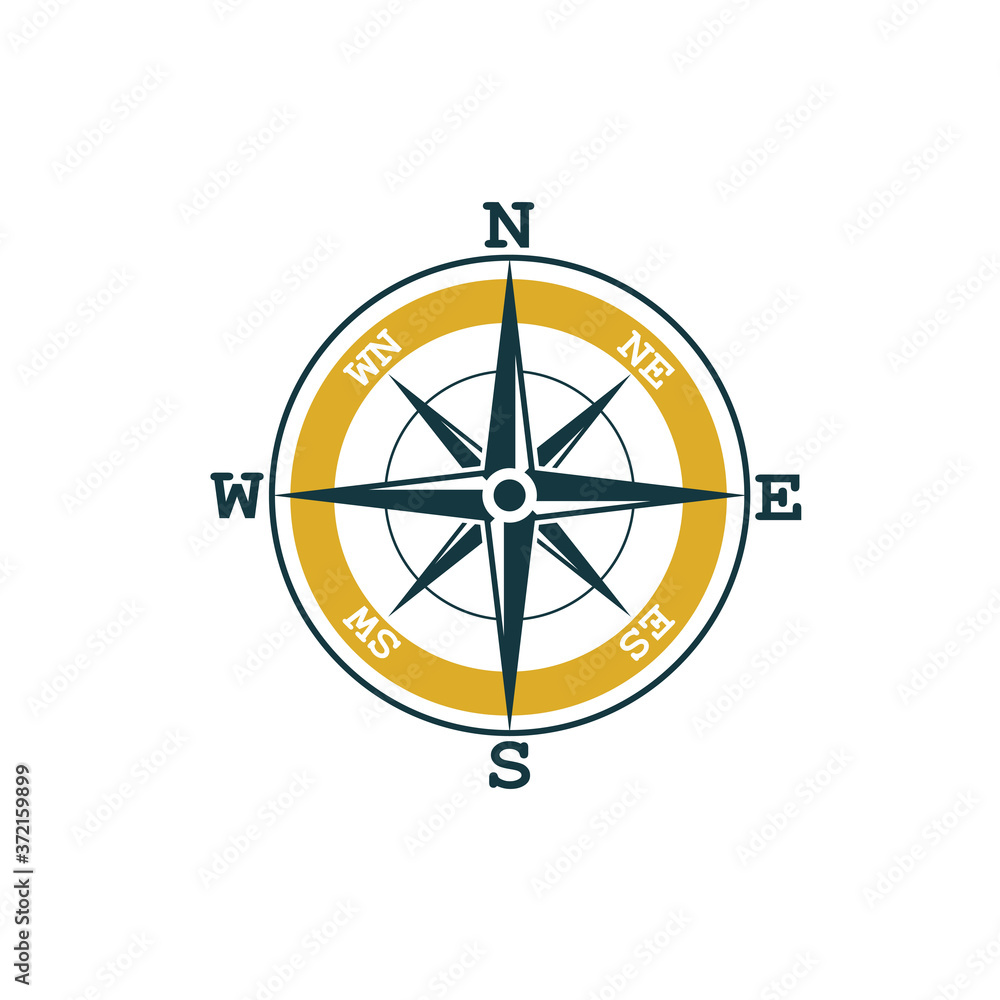 Fototapeta premium Compass Logo Template vector icon illustration