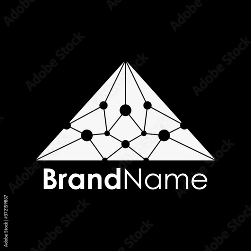 mountain peak nerve logo creative concept