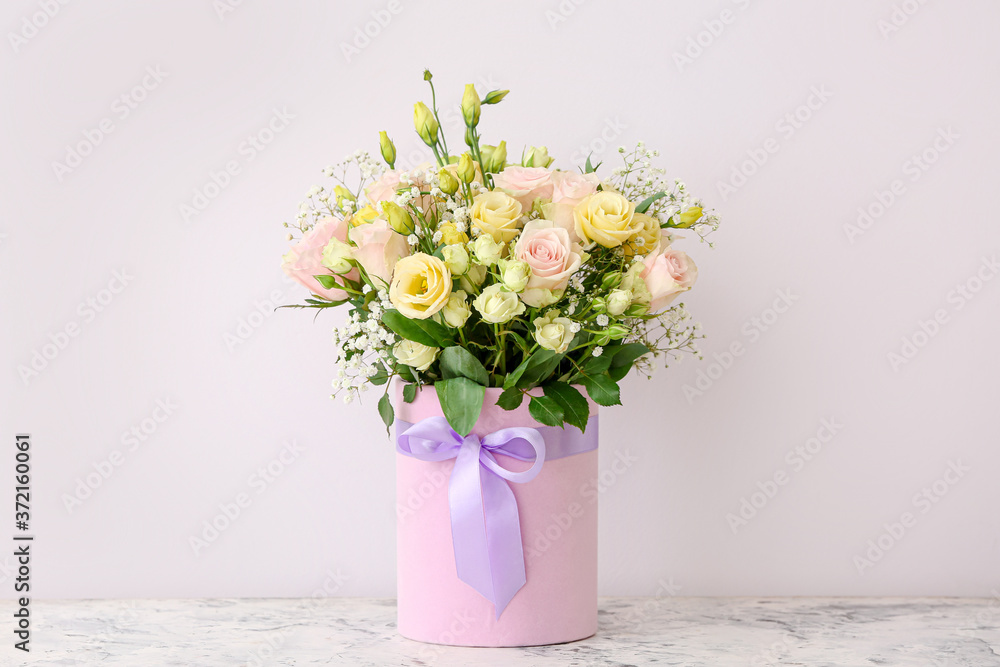 Bouquet of beautiful flowers on table Bouquet of beautiful flowers on table