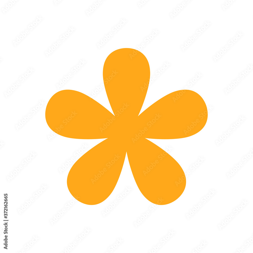 orange flower single isolated on white background, petals flower orange for clip art, illustration orange flower for kids, simple flower for card decoration graphic orange flower single isolated on white background, petals flower orange for clip art, illustration orange flower for kids, simple flower for card decoration graphic