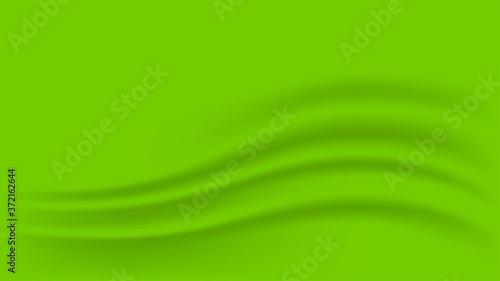 green gradient and wave curve for luxurious background, green fabric cloth smooth for backdrop, wavy fabric cloth green for wallpaper, illustration clothes silk flowing and ripple for copy space