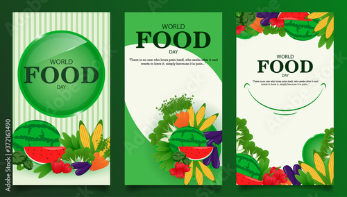 Instagram story template for world food day