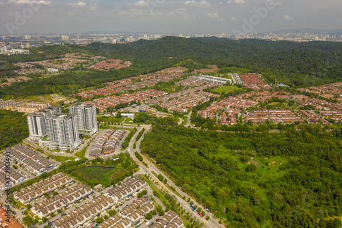 Aerial View of Puchong city landscape, Malaysia © zulman
