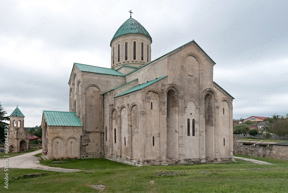 Back view of Bagrati cathedral in Kutaisi, Georgia
