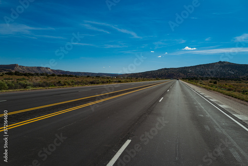 Scenic highway in Arizona-Utah, America.
