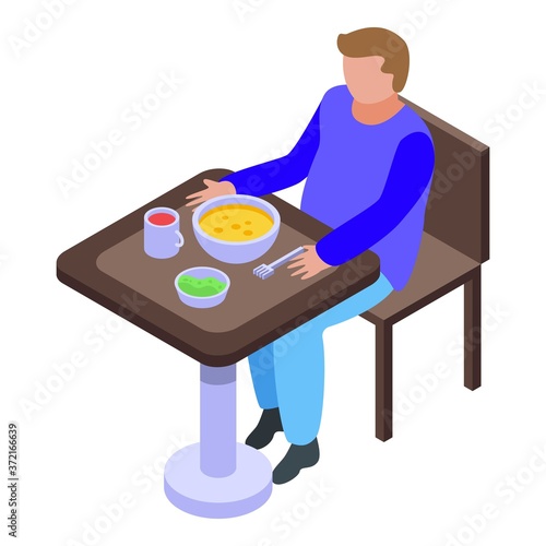 Gluttony fast food icon. Isometric of gluttony fast food vector icon for web design isolated on white background