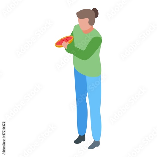 Gluttony sandwich icon. Isometric of gluttony sandwich vector icon for web design isolated on white background