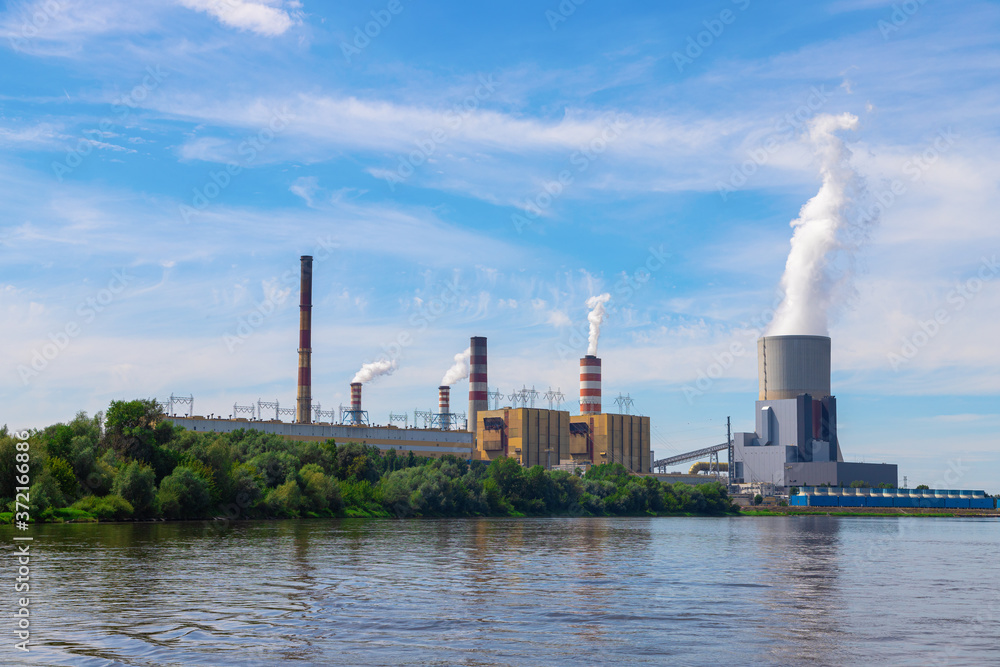 Power plant near the river