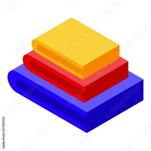 Clean clothes stack icon. Isometric of clean clothes stack vector icon for web design isolated on white background