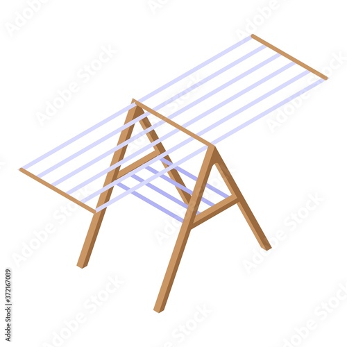 Clothes dryer icon. Isometric of clothes dryer vector icon for web design isolated on white background