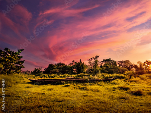 sunset over the field © thisissadman