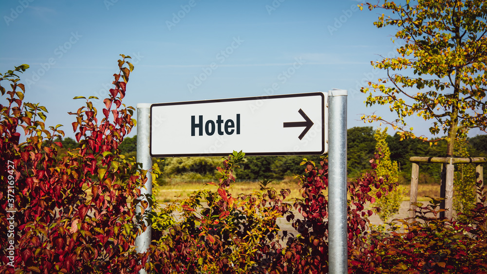 Street Sign to Hotel