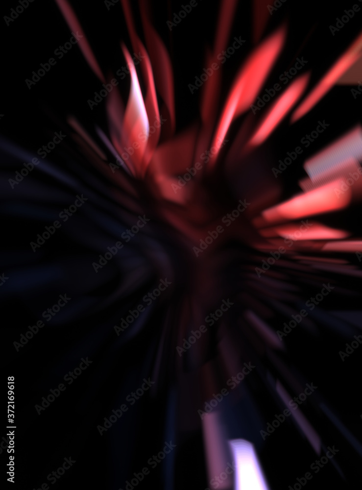 Light particle trails. Light explosion star with glowing particles and lines. Beautiful moving abstract rays background.