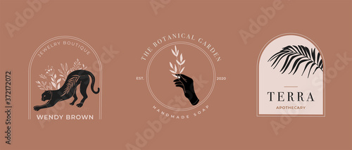Mystic women, exotic woman, feminine concept illustration, beautiful esoteric women silhouettes . Flat style vector design