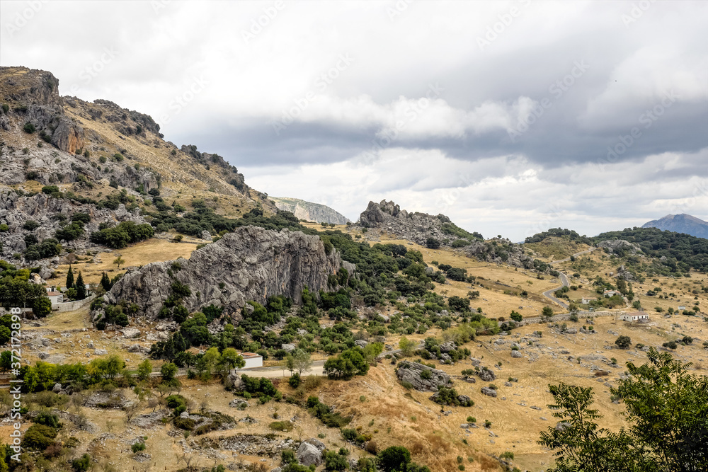 Landscape of Sierra de Grazalema natural park, Cadiz province, Andalusia, Spain.