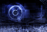 Abstract blue futuristic future background.Digital tech concept.