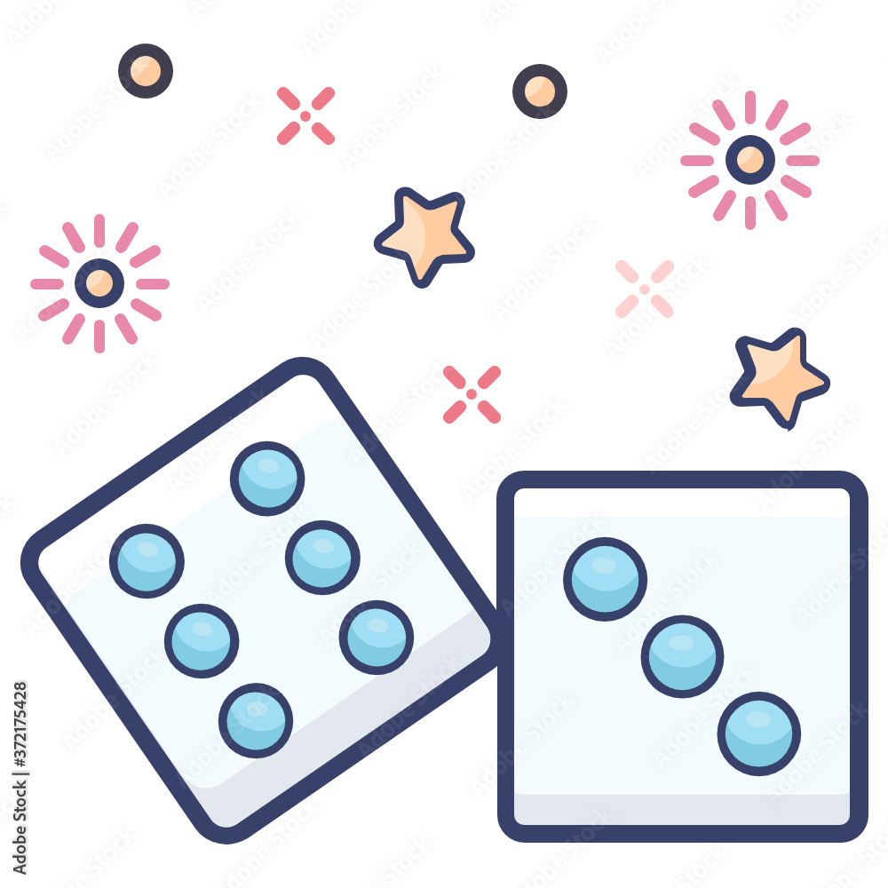 Icon of casino game accessories, ludo dice in flat style editable vector.
Icon of casino game accessories, ludo dice in flat style editable vector.