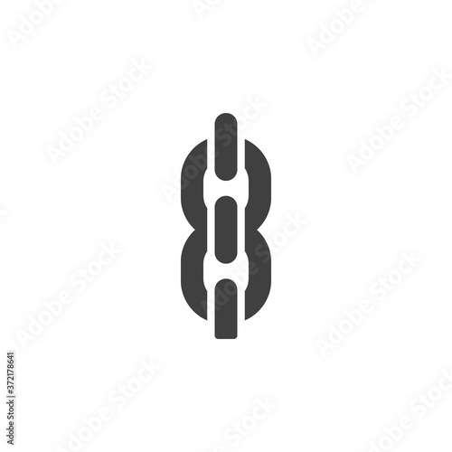 Sling here, packaging sign vector icon. filled flat sign for mobile concept and web design. Chain glyph icon. Symbol, logo illustration. Vector graphics