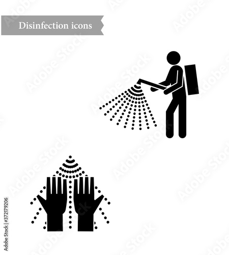Disinfection and sterilization spray icon