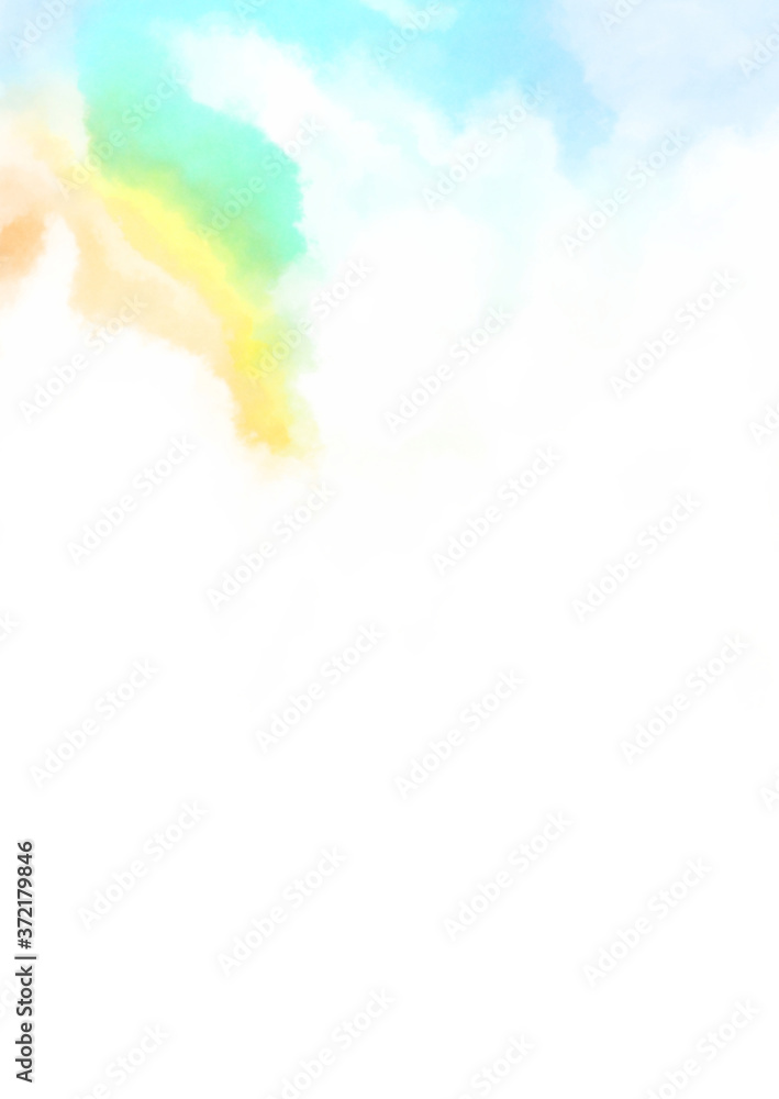 Obraz premium Abstract colorful watercolor on white background. Digital art painting.