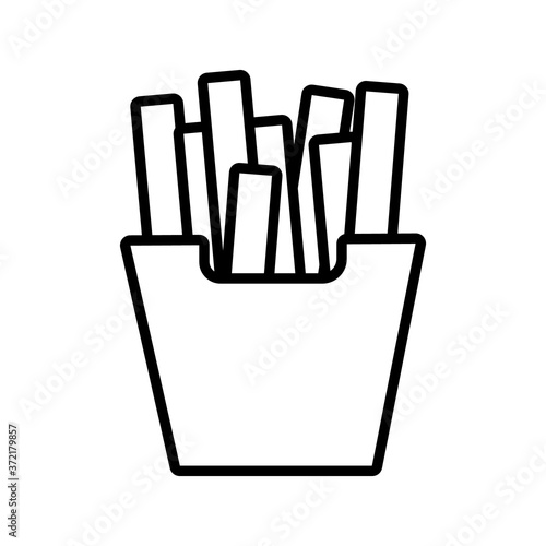 french fries pop art line style