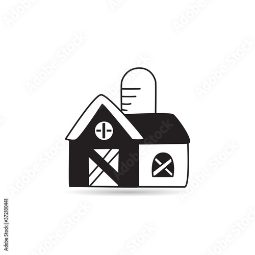 farmhouse icon on white background vector