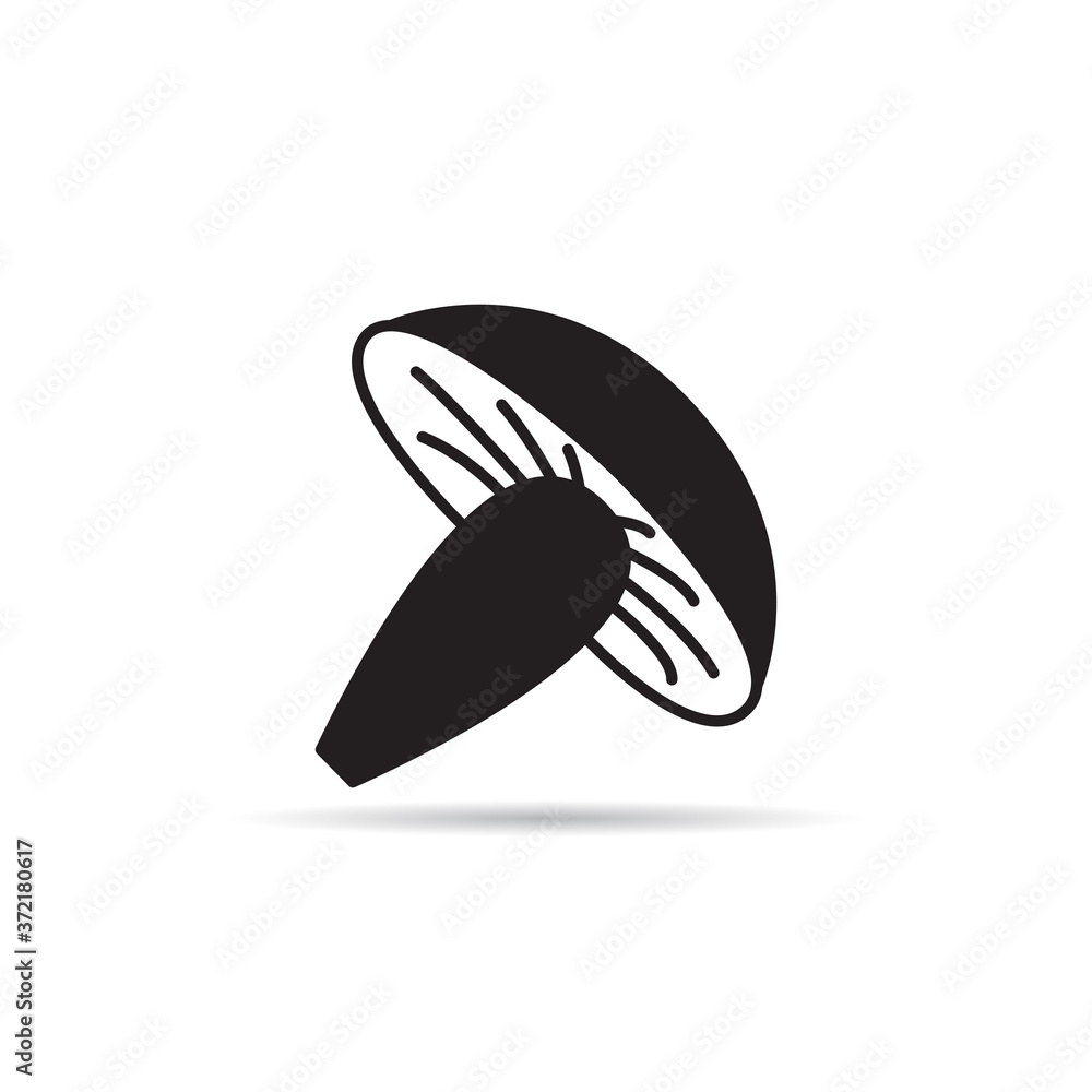 mushroom icon on white background vector mushroom icon on white background vector