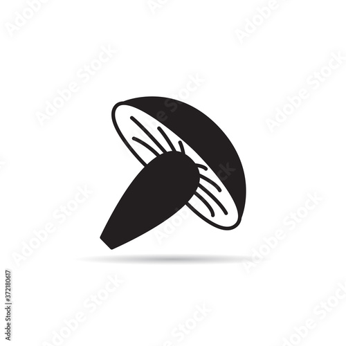 mushroom icon on white background vector