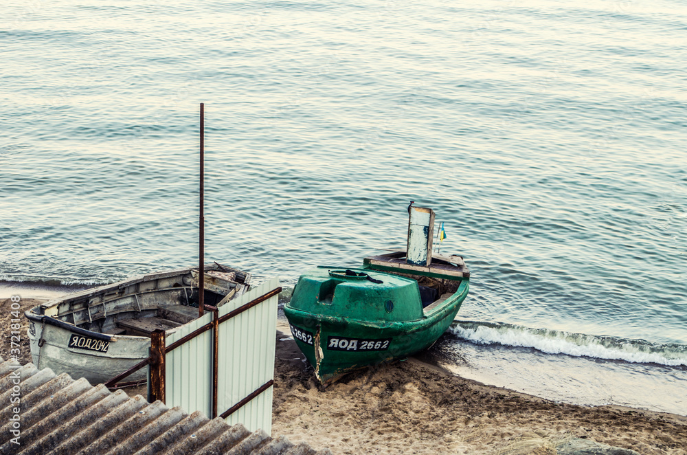 Fishing boats on the Black Sea.
