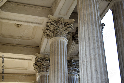 details of stucco columns of the old Cathedral