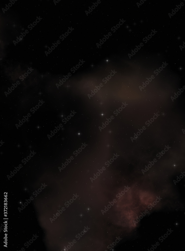 Fototapeta premium Star field in galaxy space with colorful nebula. Sci fi background of deep space. Ethereal wallpaper.