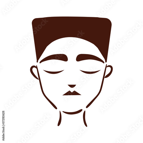 young afro man ethnicity silhouette style icon
